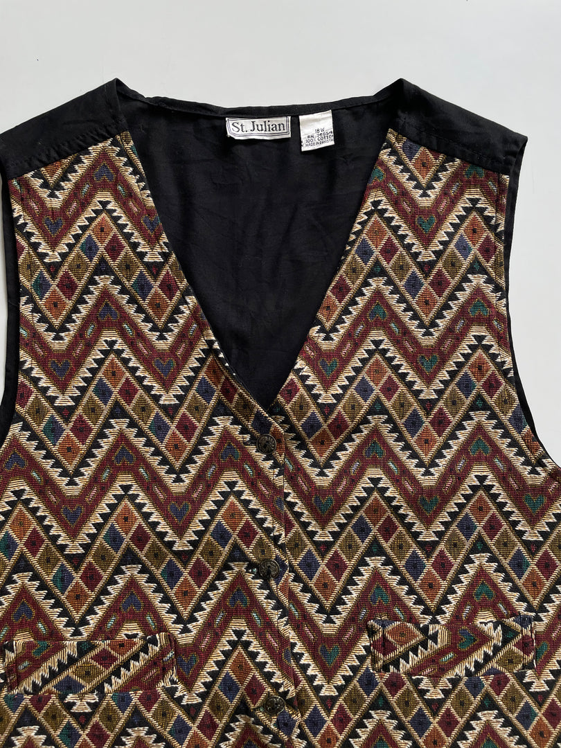 St Julian Jacquard Waistcoat-Bust 42