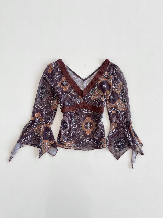 Sheer Lacy Top-Bust 28 to 30