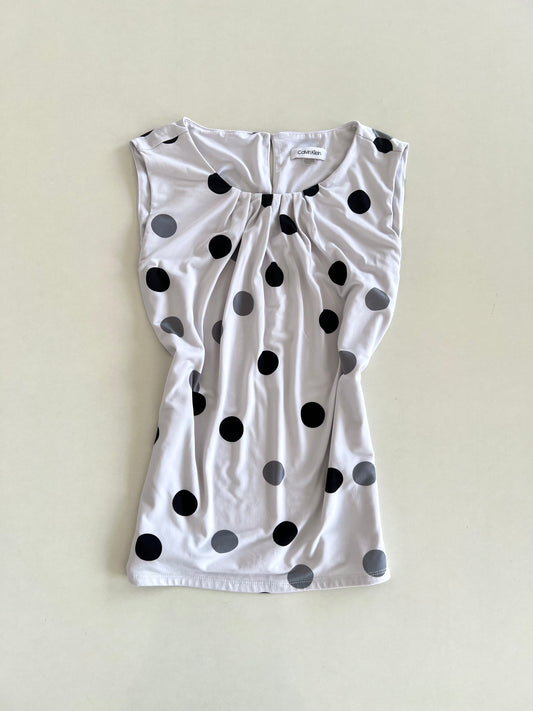 Calvin Klein Polka Dot Top-Bust 40