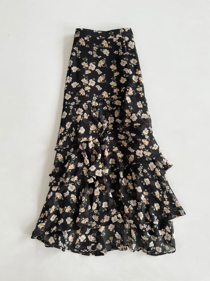 Ruffle Floral Skirt-Waist 28