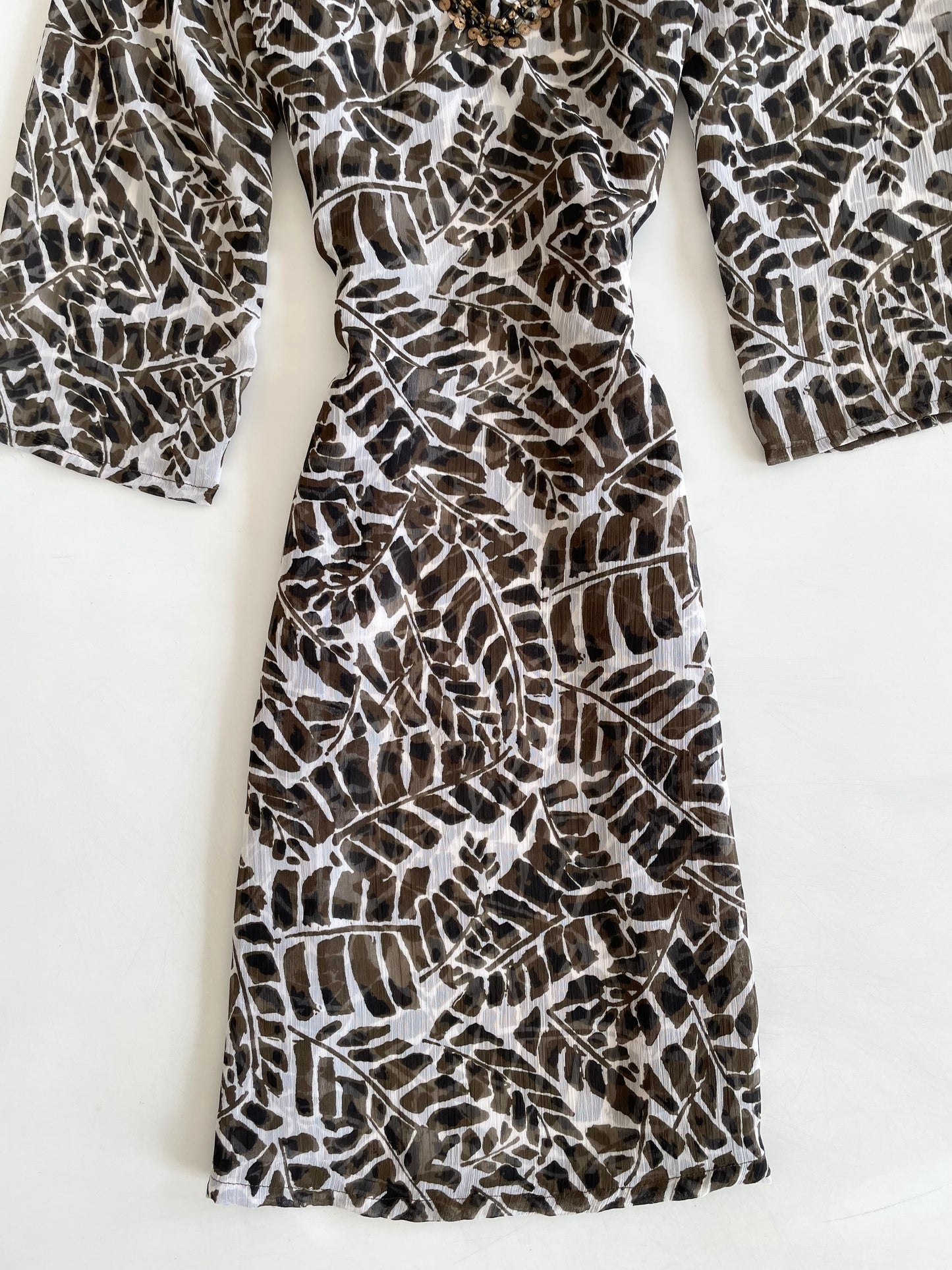 Embroidered Sheer Kurti-Bust 40