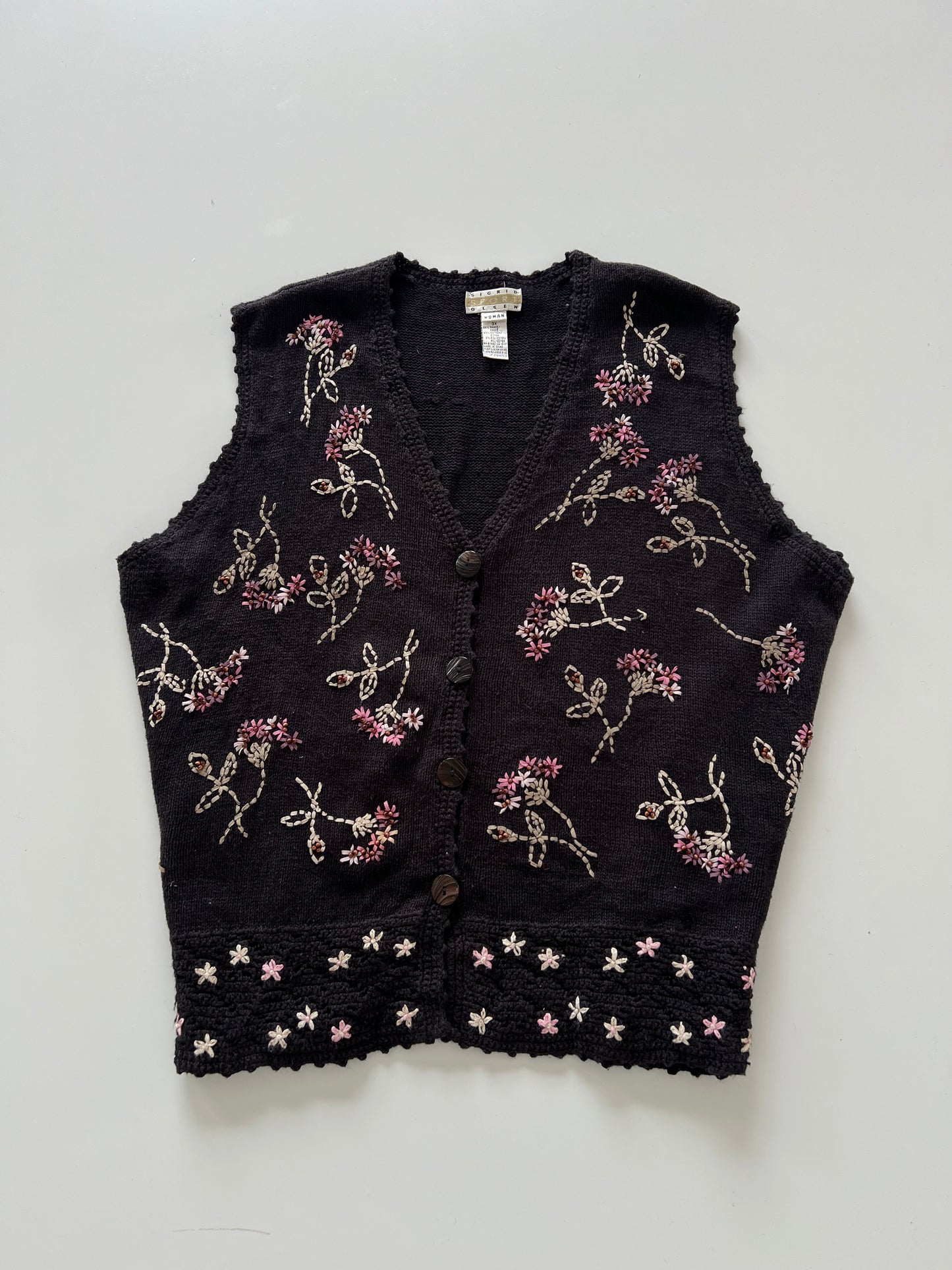 Sigrid Sport Olsen Embroidered Sweater-Bust 60