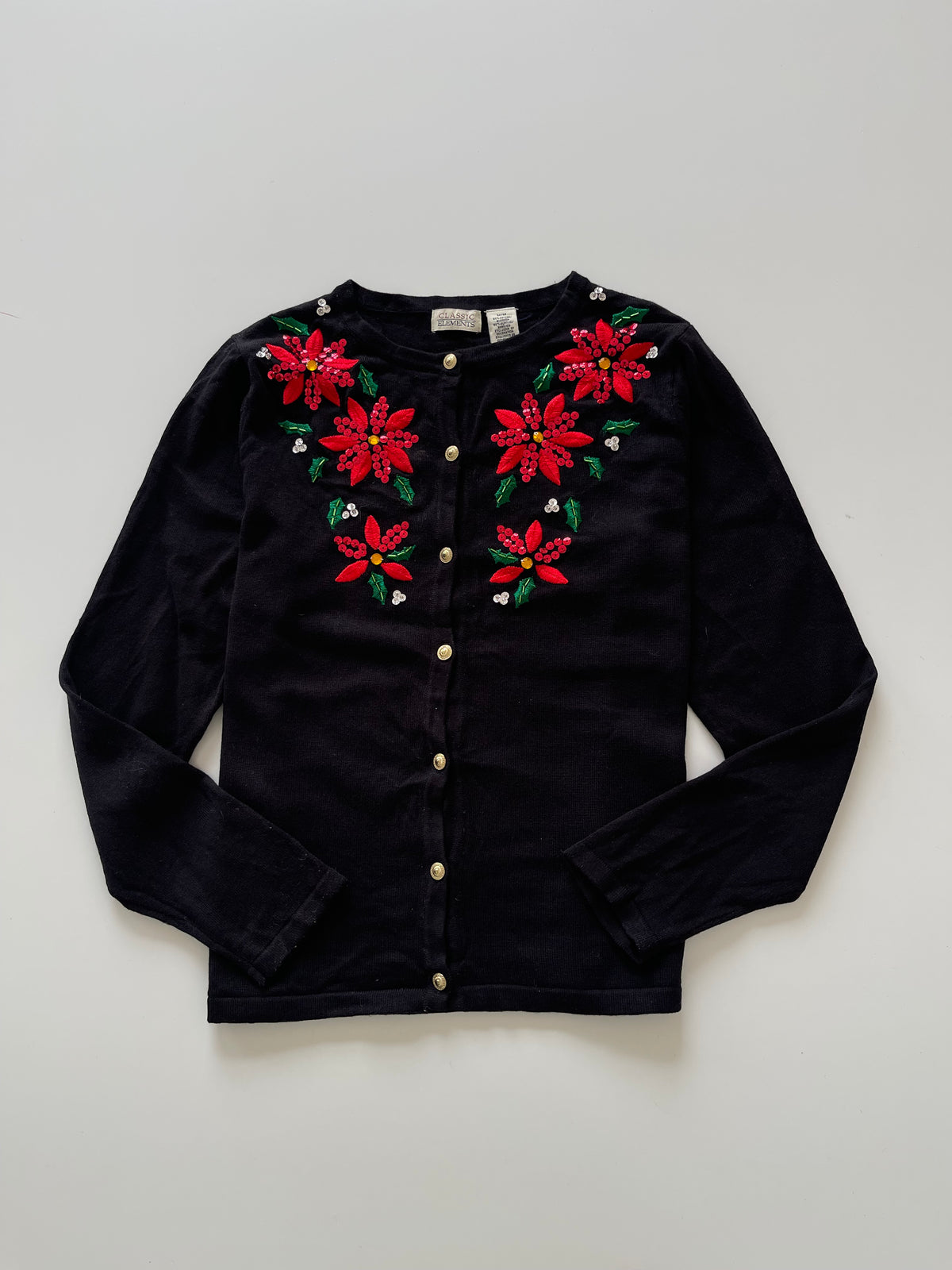 Classics Elements Hand Embroidered Cardigan Sweater-Bust 42