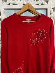 White Stag Embroidered Sweater-Bust 44