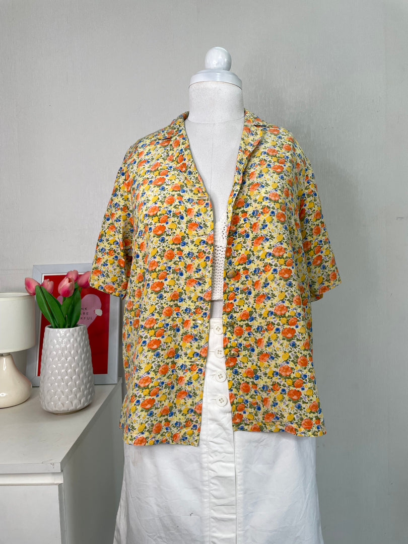 Lime Flower Shirt-Chest 38