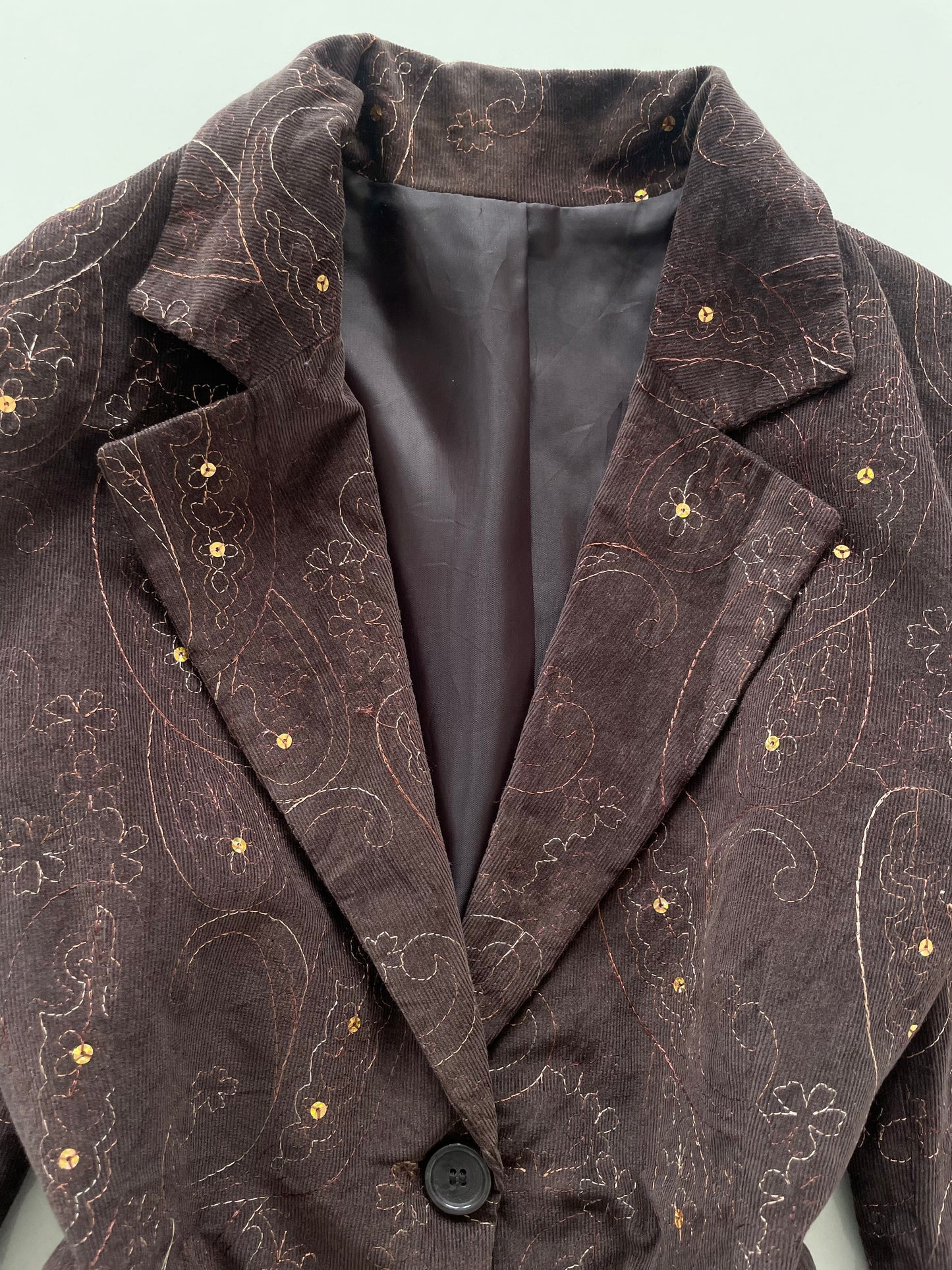 Vintage Embroidered Corduroy Blazer-Bust 40