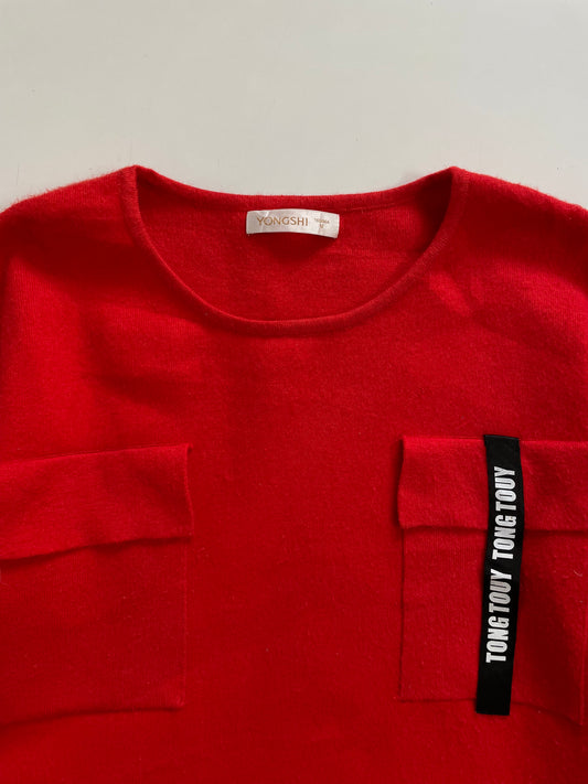 Yongshi Red Soft Sweater-Bust 34 to 36