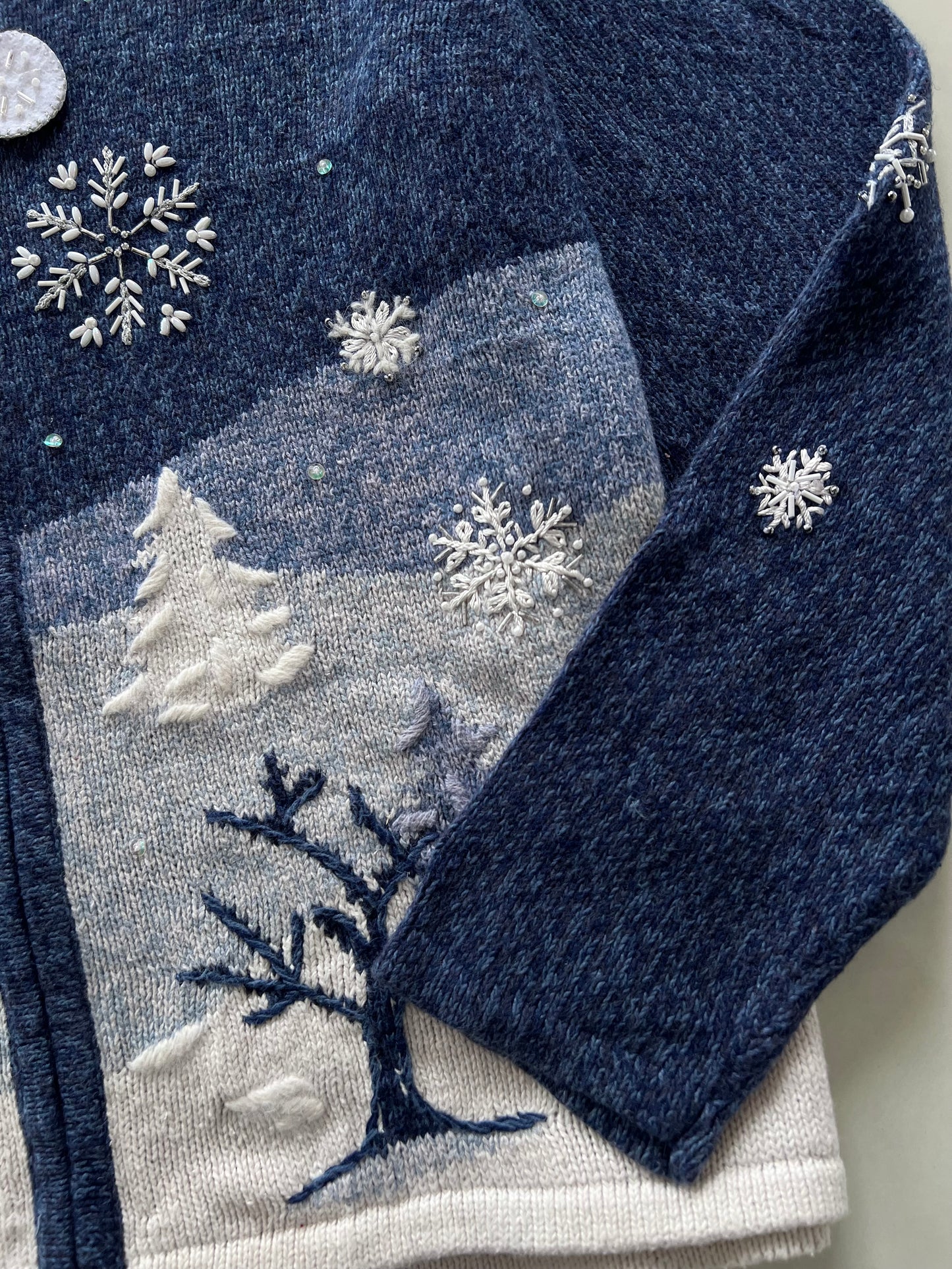 Heirloom Embroidered Christmas Sweater-Bust 44