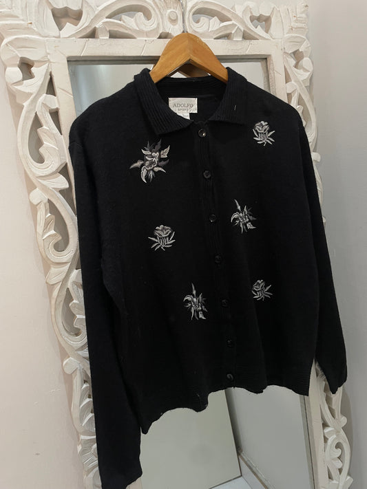 Embroidered Vintage Sweater-Bust 44