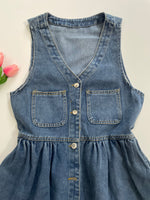 Load image into Gallery viewer, Skater Buttondown Denim Dress-Bust 34
