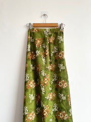 Green Floral Skirt-Waist 30