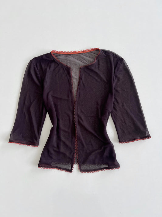 Sheer Vintage Shrug-Bust 34