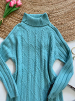 Load image into Gallery viewer, High Neck Cable Knit Warm Winter Dress - Bust 38 to 42
