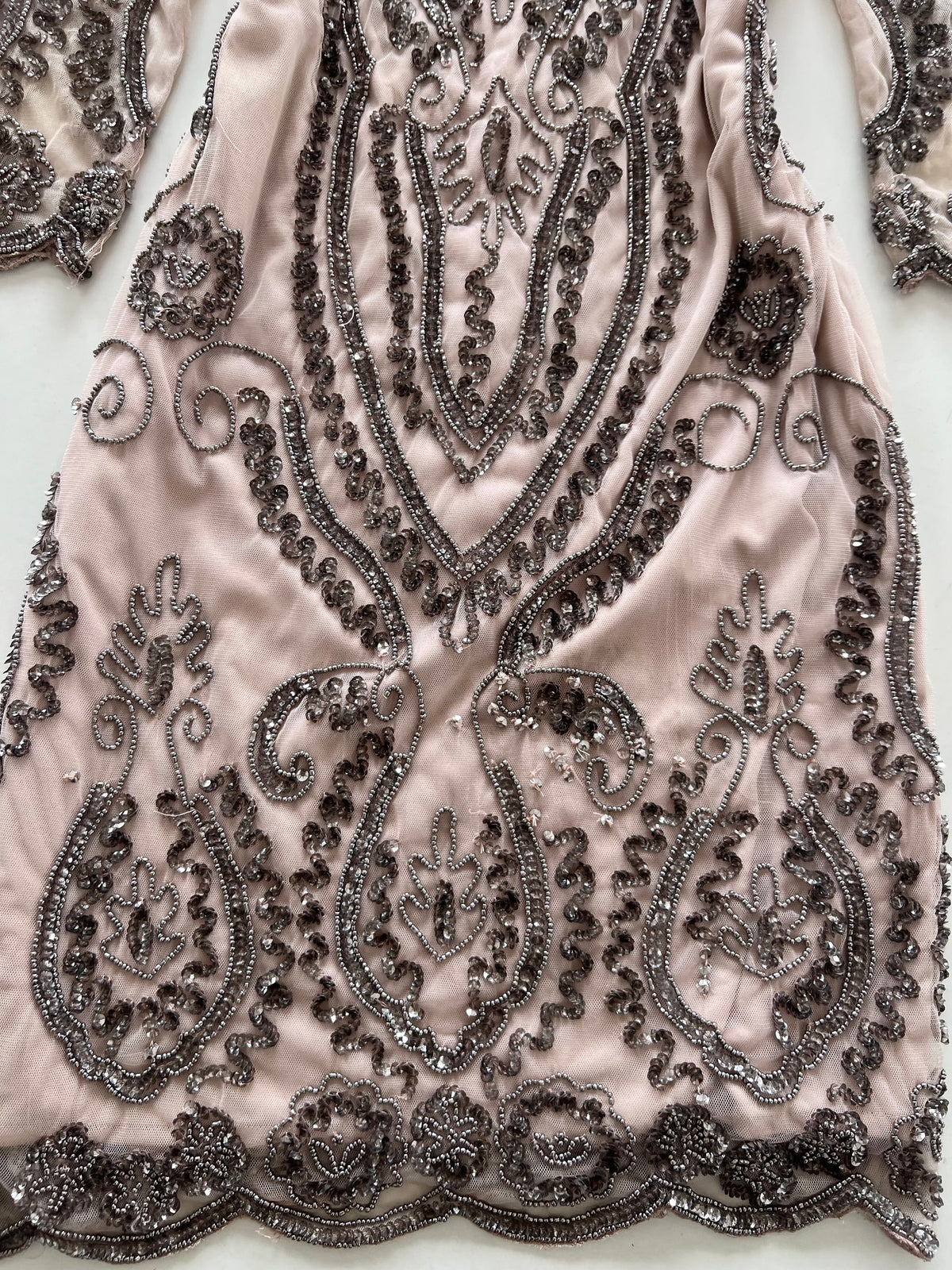 Pisarro Nights Heavily Embroidered Dress-Bust 36