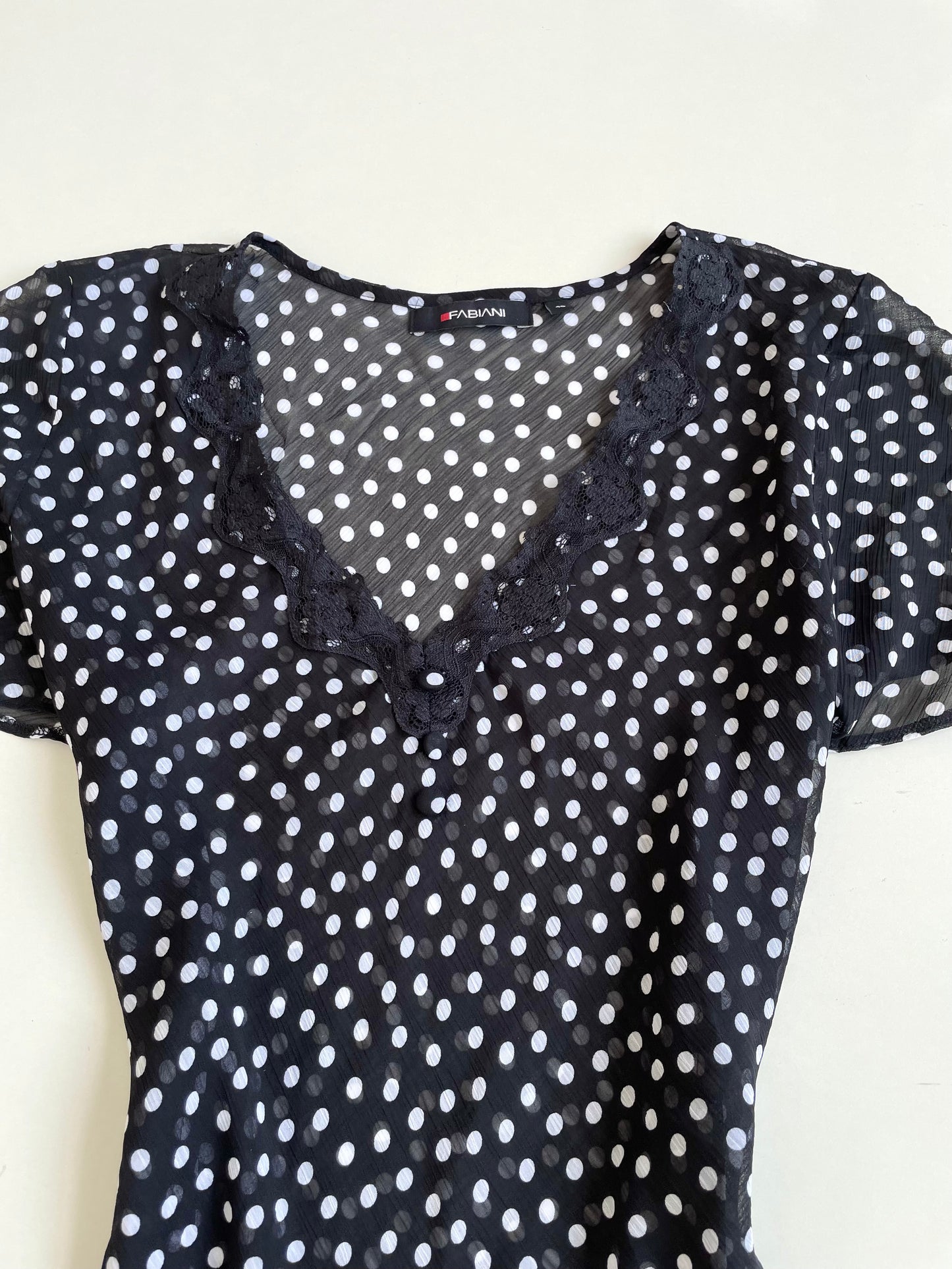 Fabiani Sheer Polka Dot Top-Bust 40 to 42