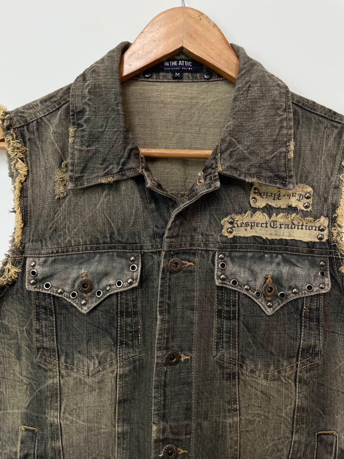 In The Attic Denim Vest-Bust 38