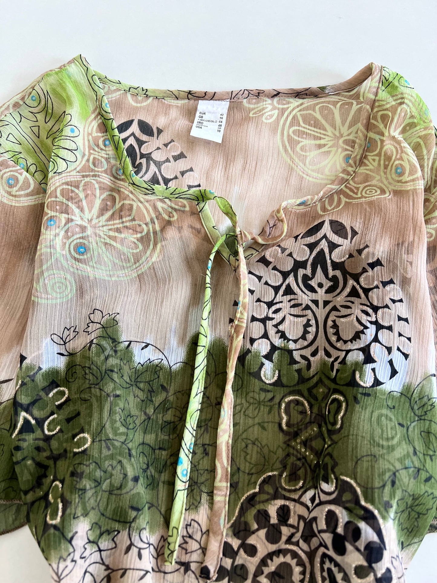 Vintage Sheer Top-Bust 44