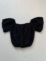 Load image into Gallery viewer, Puff Sleeve Black Top-Bust 32 to 36
