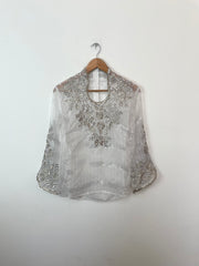 Heavily Embroidered Sheer Top-Bust 40