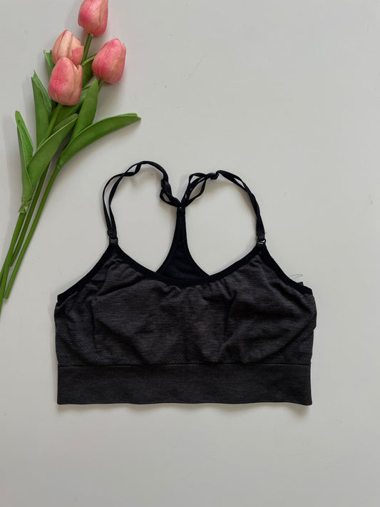 GREY BLACK SPORTS BRA - BUST 30 TO 34