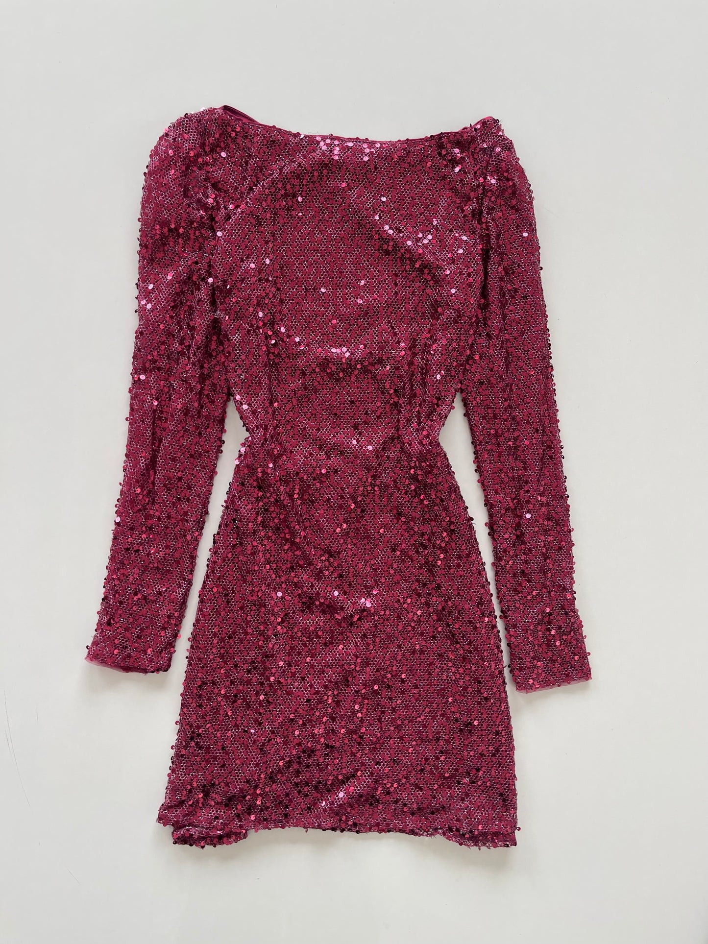 Wine Sequin Dress-Bust 38 to 40