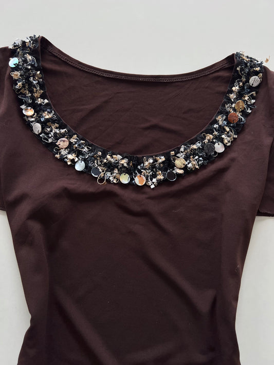 Y2k Embroidered Top-Bust 42