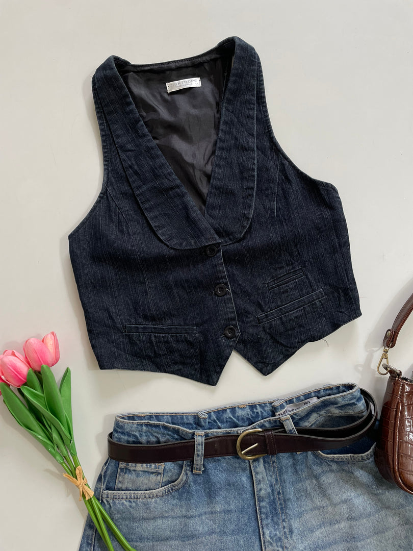 Tightrope Denim Waistcoat - Bust 30