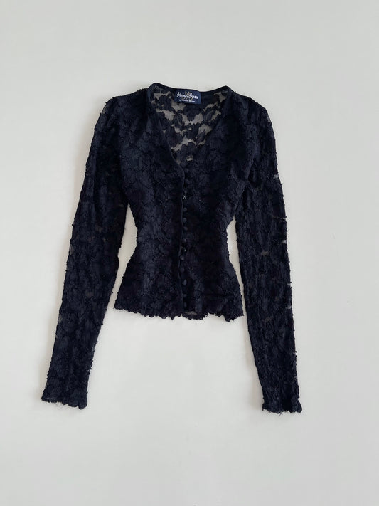 Bisou Back Sheer Top-Bust 32 to 34