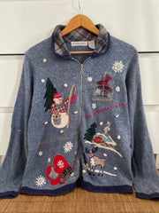 Victoria Jones Embroidered Christmas Sweater-Bust 42