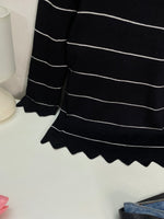 Load image into Gallery viewer, Black Pinstripe Soft Sweater - Bust 32 to 36
