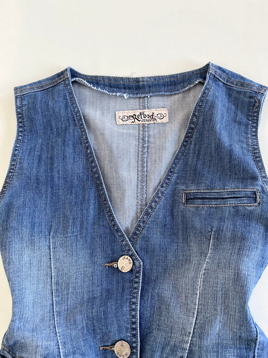 Refood Jeans Denim Waistcoat-Bust 36