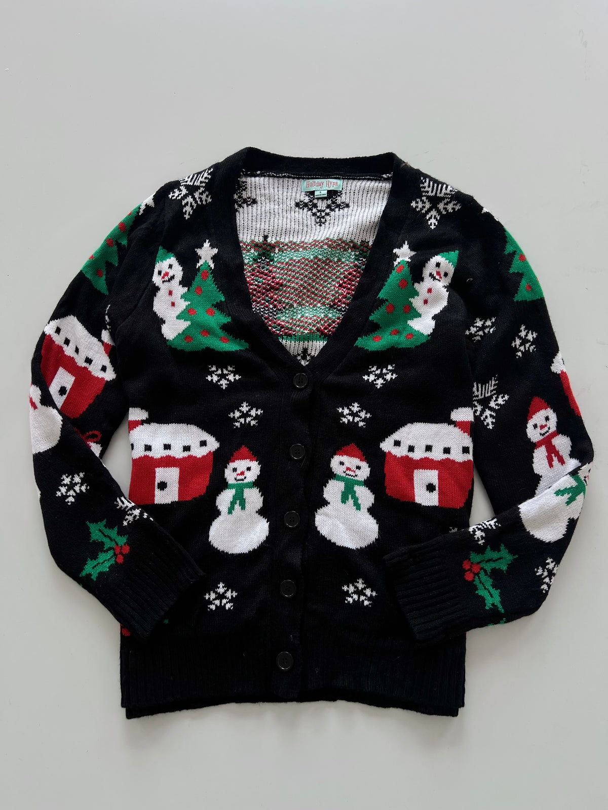 Holiday Hype Embroidered Christmas Sweater-Bust 40