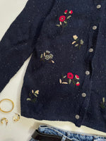 Load image into Gallery viewer, Vintage Embroidered Soft Cardigan - Bust 40 to 44
