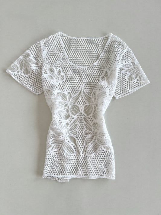 Mesh Sheer Top-Bust 40