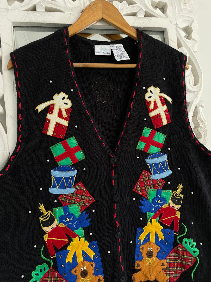 Bobbie Brooks Christmas Sweater Vest-Bust 44