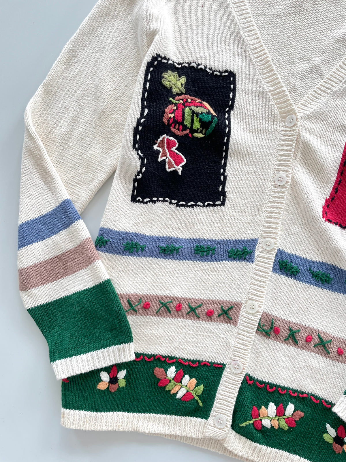 Blair Embroidered Cardigan Sweater-Bust 46