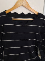 Load image into Gallery viewer, Black Pinstripe Soft Sweater - Bust 32 to 36
