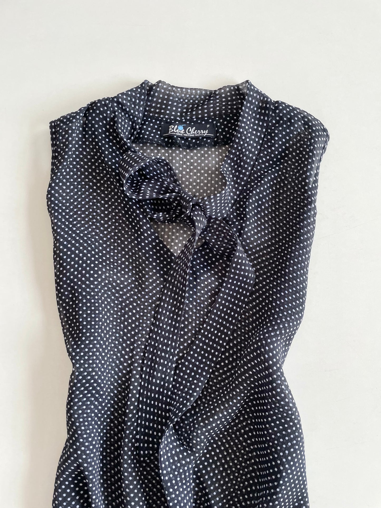 Blue Cherry Sheer Top-Bust 32