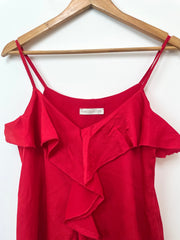 Red Ruffle Top-Bust 38