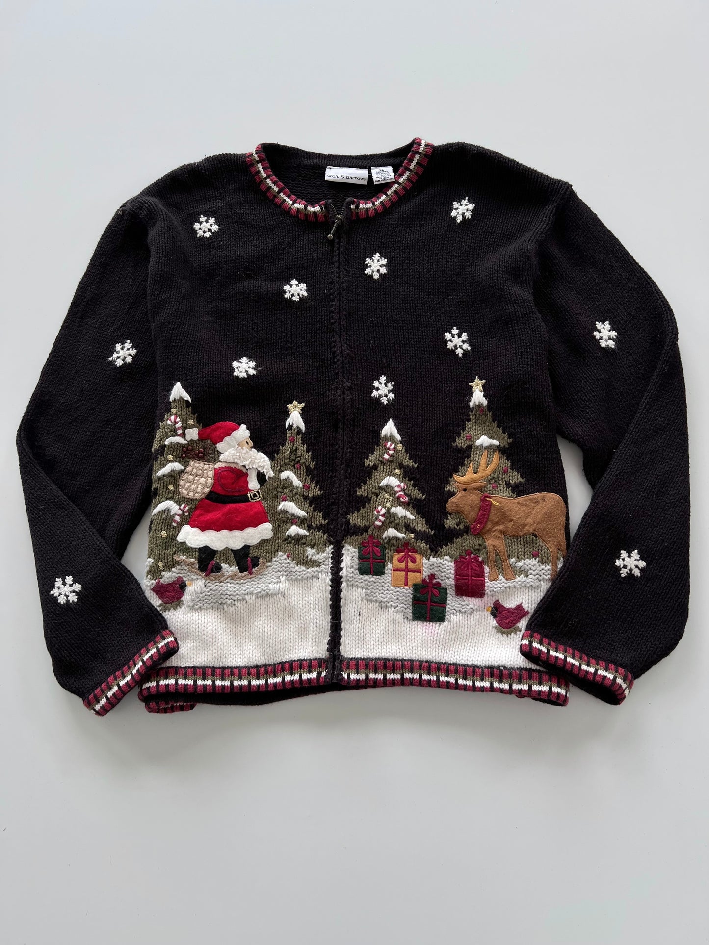 Croft&Barrow Landscape Christmas Zipper -Bust 48