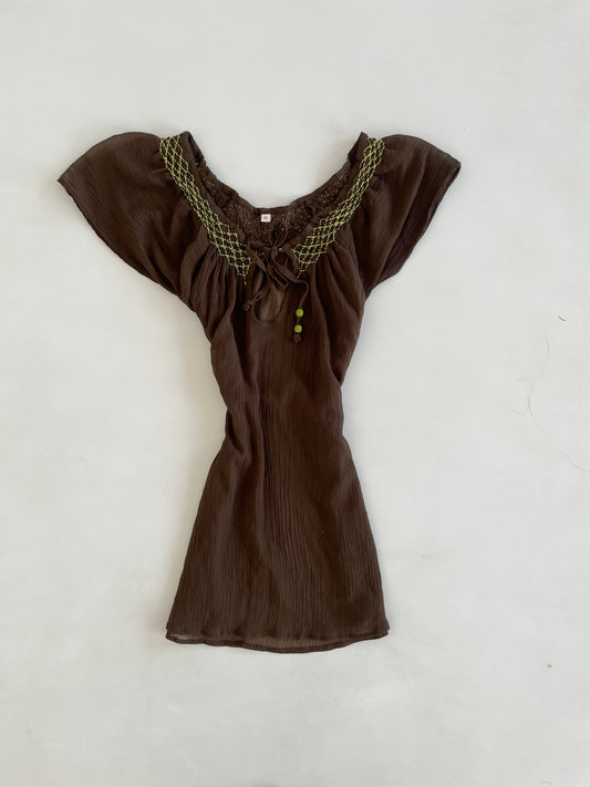 Vintage Sheer Top-Bust 34 to 36