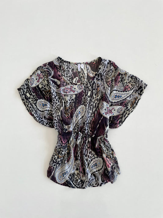Paisley Sheer Top-Bust 34