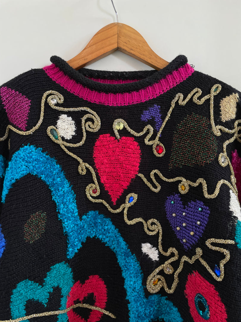 Joeclyn Smith Embroidered Christmas Sweater-Bust 42