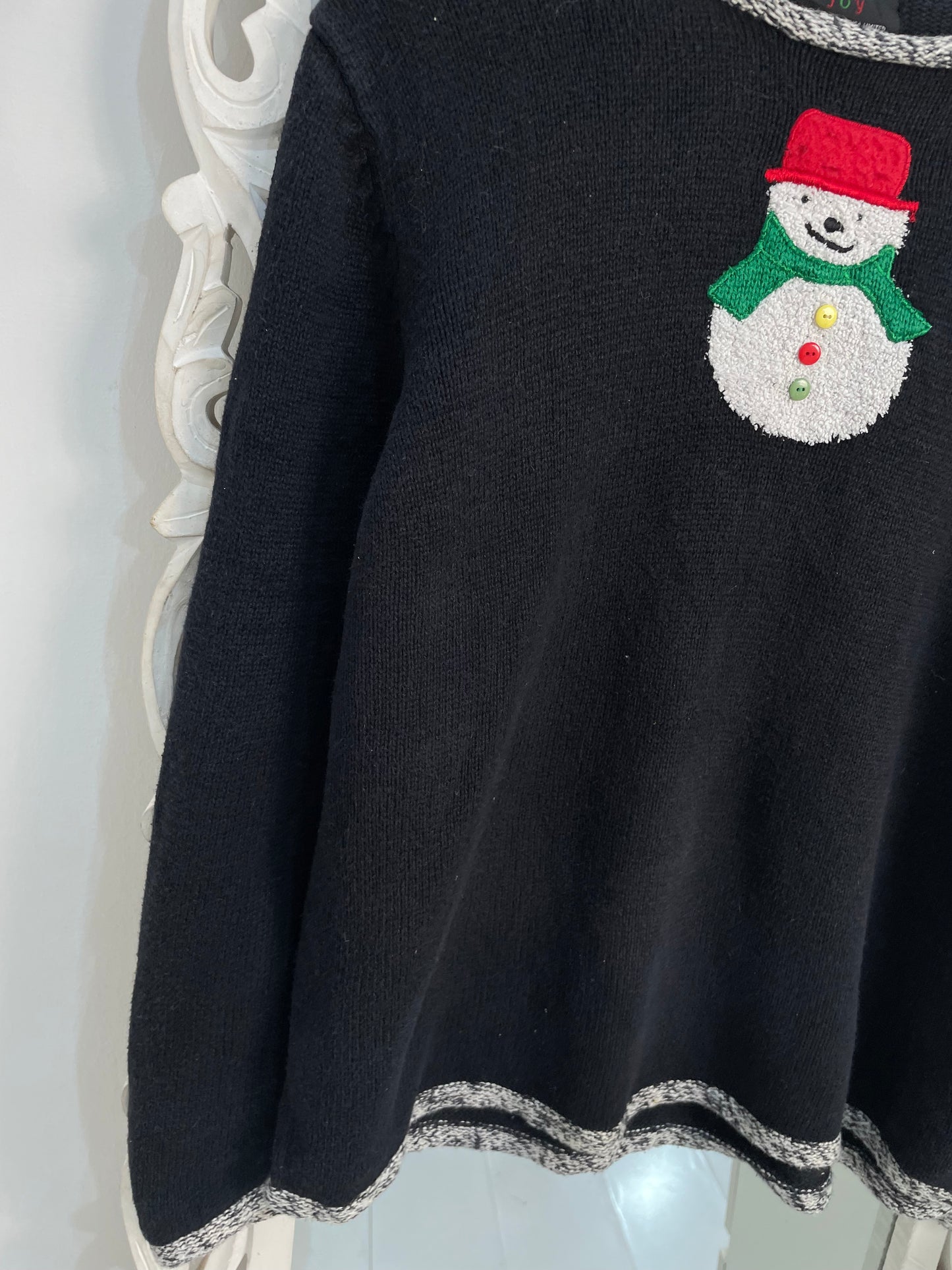 Embroidered Christmas Sweater-Bust 42