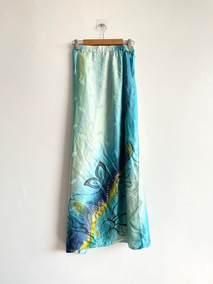 Sky Satin Skirt-Waist 32 to 34
