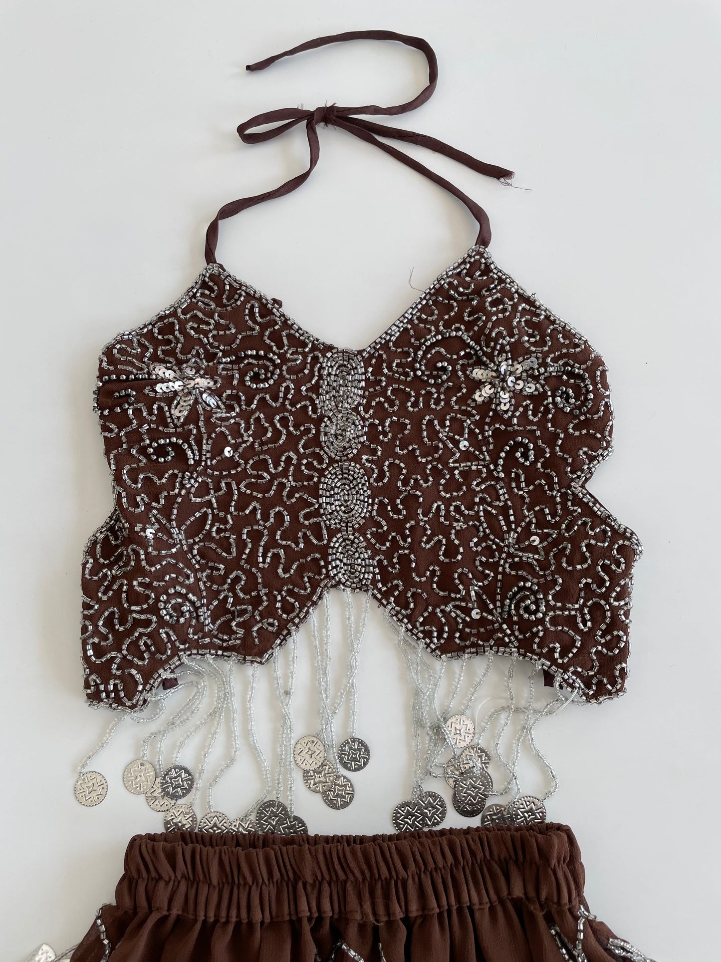 Embroidered Capri Set Top-Bust 24 Waist 18 to 22