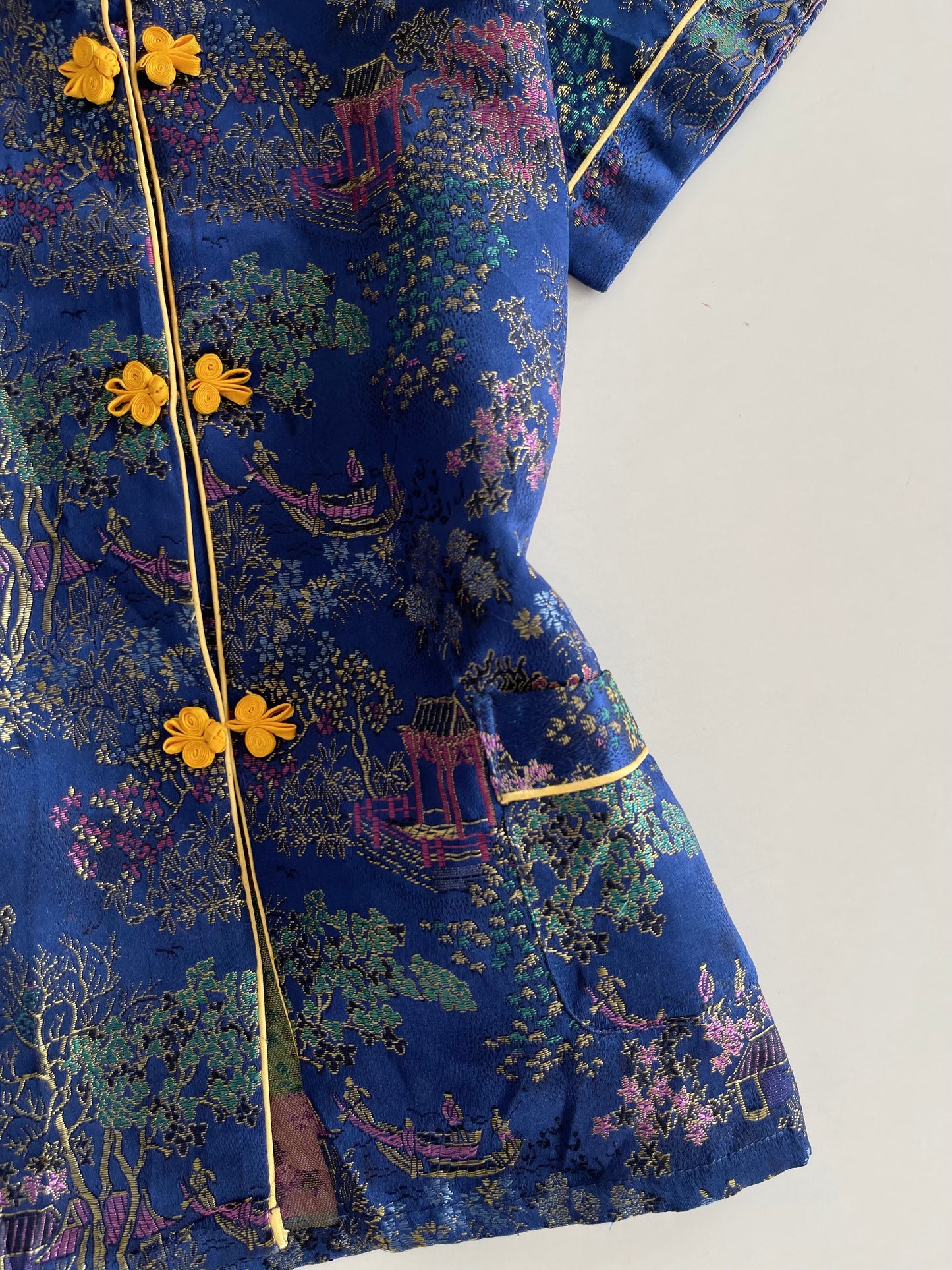 Star Silk Jacquard Vintage Cheongsam Top-Bust 34