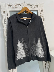 Christopher & Banks Embroidered Christmas Sweater-Bust 40