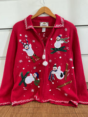 Tiara Embroidered Christmas Sweater-Bust 46