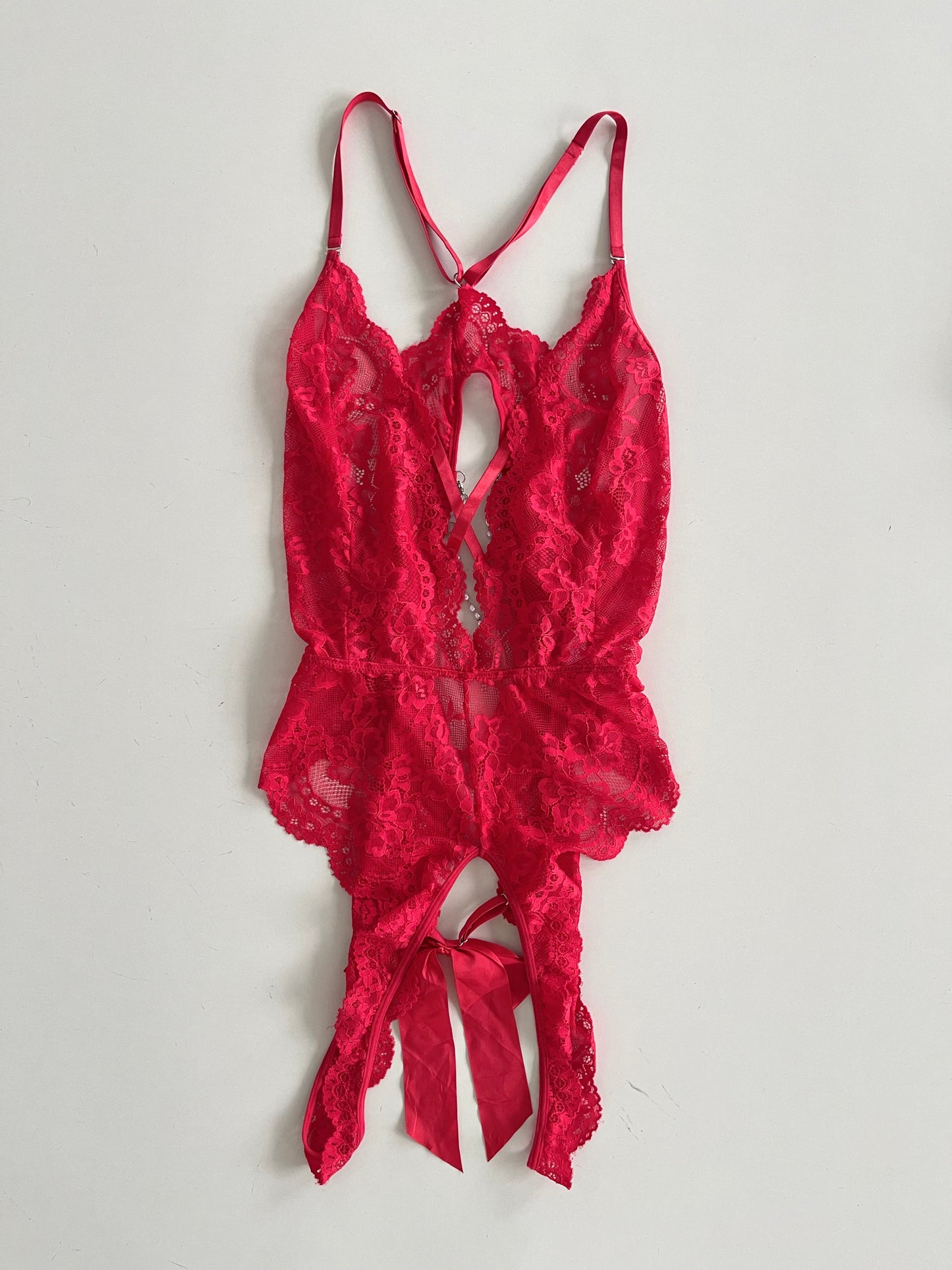 Sheer Lace Bodysuit-Bust 44 to 46